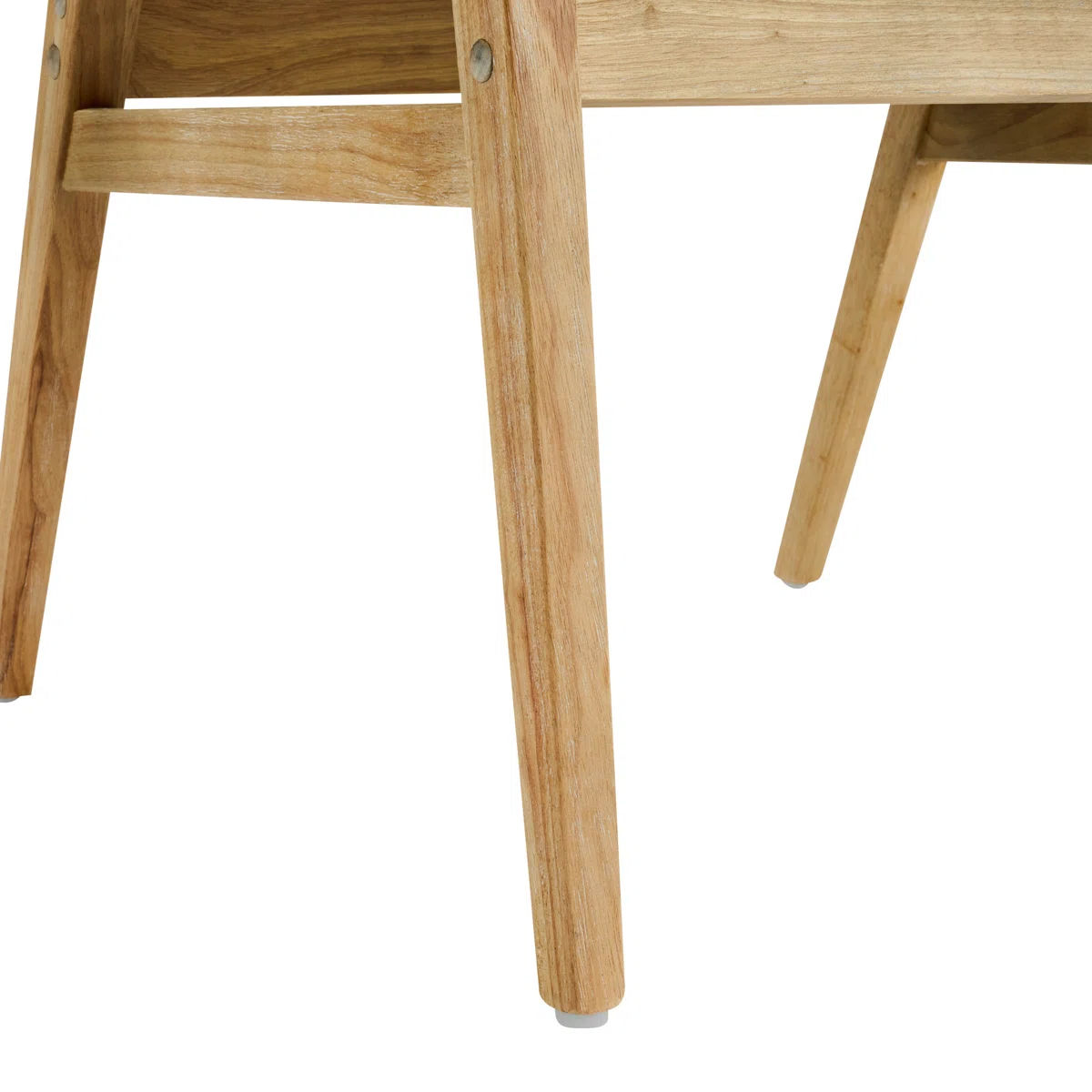 Benedict Mid-Century Modern Curved Upholstered Dining Chairs with Rubberwood Legs thumbnail 4